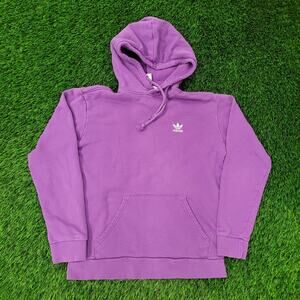 ADIDAS Hoodie Womens Small 20x23 Purple Baggy Trefoil